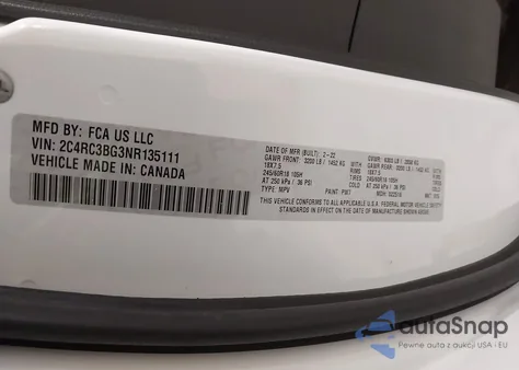 2022 Chrysler Pacifica Touring L Awd from USA, damaged, VIN 2C4RC3BG3NR135111